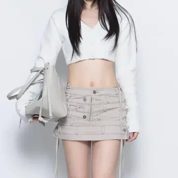 THEREDTHREAD S 레이어드 패널 스커트 미니