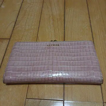 AETHER 핑크 크로커다일풍 장지갑