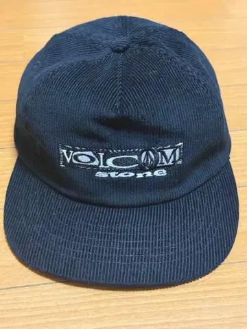 Volcom 블랙 코듀로이 캡