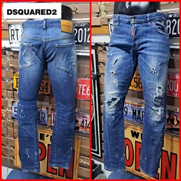 Dsquared2 데미지 리페어 페인트 가공 케니 트위스트 청바지 48
