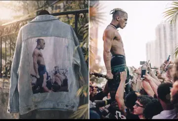 xxtenations 뒷면 디자인 데님 자켓