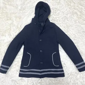 유나이티드 애로우즈 코트 후드 부착 네이비 아우터 자켓 구제 의류