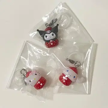 산리오 딸기 메지루시 액세서리 3세트