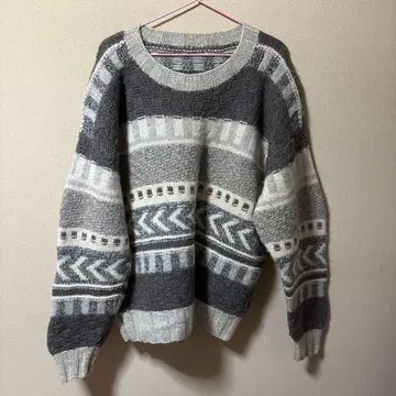 니트 스웨터 긴팔 핸드 니트