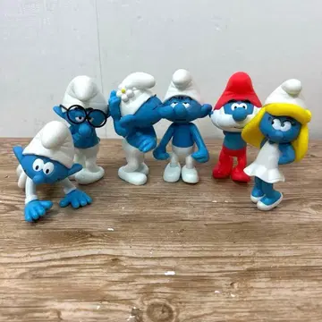 스머프 피규어 6개 묶음 판매 세트