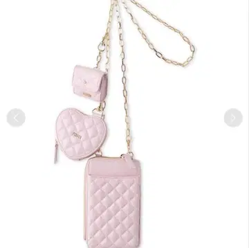 furfur 멀티 퀼팅 숄더 핑크 스마트폰 숄더