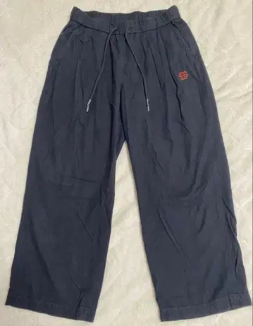 SEE SEE 코튼 플란넬 이지 팬츠 네이비