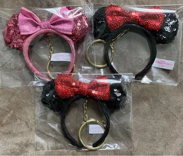 디즈니 미니 머리띠 키링 3종 세트
