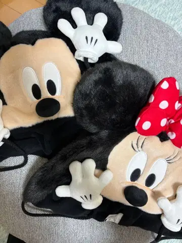 미키 & 미니 귀달이 플리스 모자