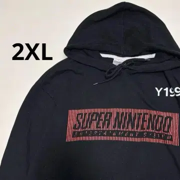 [레어] 슈퍼 닌텐도 후드티 트레이닝복 맨투맨 블랙 기모