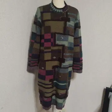 M&KYOKO 기하학 패턴 니트 원피스