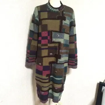 M&KYOKO 기하학 패턴 니트 원피스