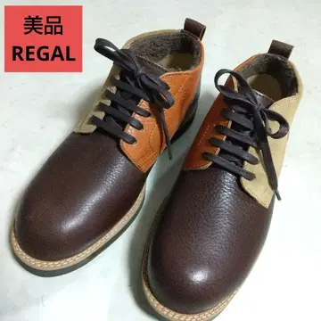 새상품급 REGAL 리갈 패치워크 가죽 방한 신발 오샤레