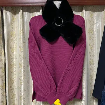 리플렉트 퍼플 따뜻한 니트