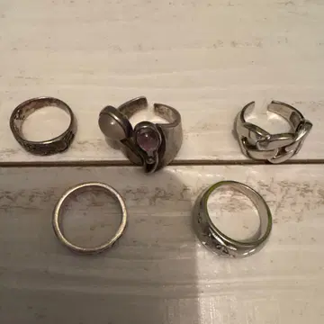 실버 반지 세트 5개