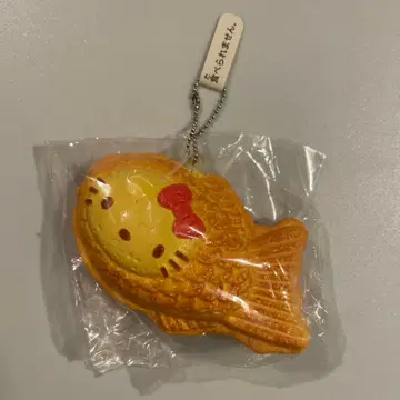 헬로키티 키티 타이야키 스퀴즈 키링 헤이세이 레트로