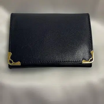 동해대학 천연 가죽 명함지갑 네이비 미사용 새상품