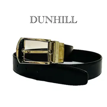 던힐 가죽 벨트 빈티지 리버서블 실버 블랙 브라운