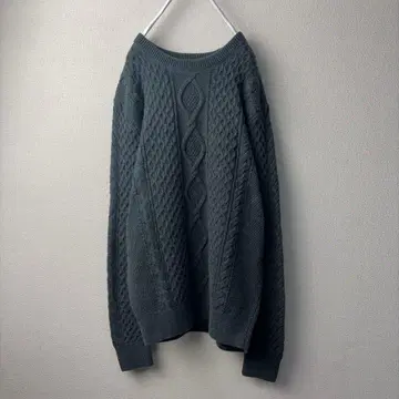 [ 새상품급 ] 갭 2016년산 케이블 니트 피셔맨 다크 그린