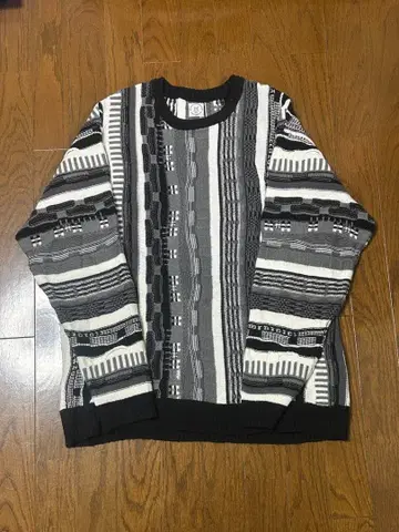 3d 니트 Coogi StyleCrew 넥 스웨터 BLACK