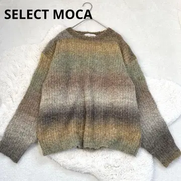 N28H SELECT MOCA 그라데이션 니트 브라운 계열 믹스 컬러