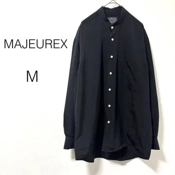 [마주렉스] MAJEUREX 셔츠 긴팔 블랙 심플 무지 M