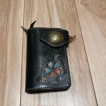 [장지갑] 카잔 미들 지갑 도쿄 벚꽃 패턴