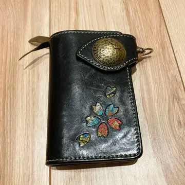 [장지갑] 카잔 미들 지갑 도쿄 벚꽃 패턴