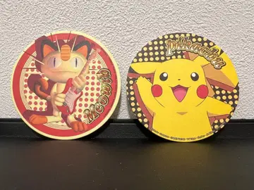 진품 피카츄 & 나옹 코스터 2장 세트