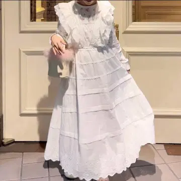 코튼 레이스 티어드 원피스 treat urself