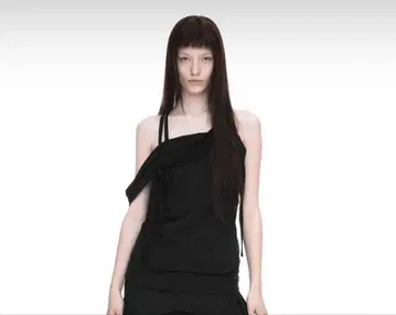 NACHE 블랙 슬리브리스 상의 사이즈 1