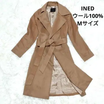 새상품급 이네드 INED 울 롱 코트 체스터 코트 2way 벨트