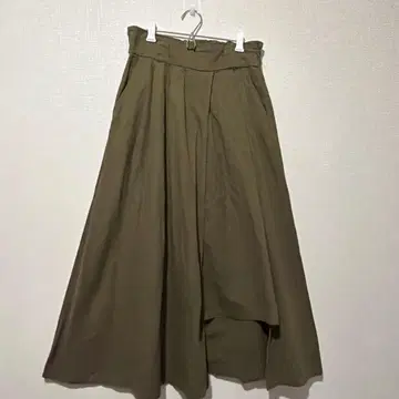 리셰 글래머 올리브색 플레어 스커트 턱 포함 면