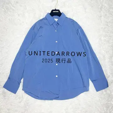 25년 새상품급 UNITED ARROWS 백 오픈 레귤러 카라 셔츠