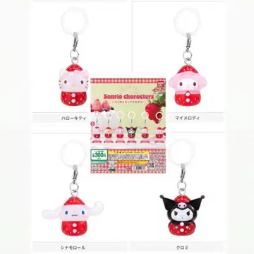 산리오 캐릭터즈 딸기 표시 액세서리 5개 세트 논탄