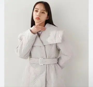 JILL by JILL STUART 퀼팅 빅 칼라 자켓