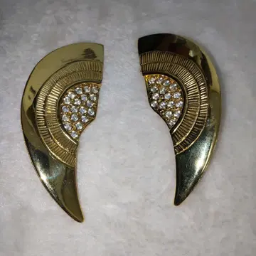 골드 크리스탈 장식 귀찌