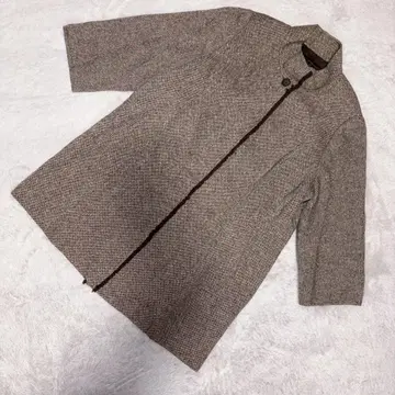 [레어] Leilian 레리안(17+) 코트 올 패턴 트위드 스탠 칼라