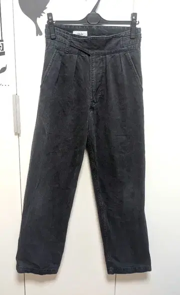 신메 그루카 팬츠 치노 팬츠 사이즈 28 턱 네이비 코튼 벨트