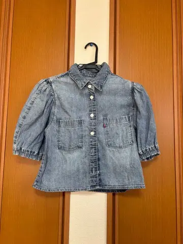 Levi's 퍼프 슬리브 데님 자켓 라이트 블루