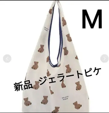 젤라또피케 베어 패턴 에코백 곰 M
