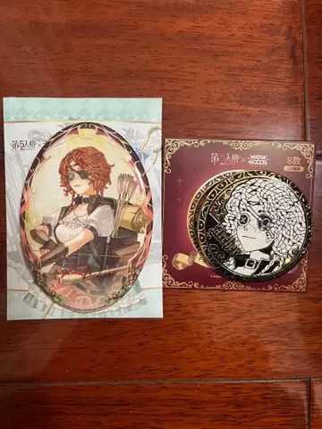 제5인격 중국 한정판 천년서려 캔뱃지 궁수 2종 세트