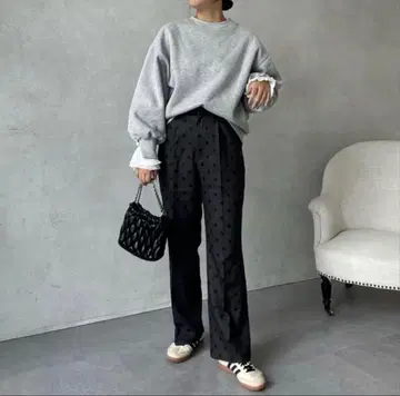 prose verse 도트 무늬 와이드 팬츠 L 사이즈