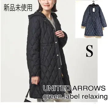 새상품 유나이티드 애로우즈 그린 라벨 퀼팅 라이트 다운 네이비