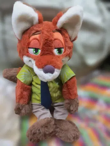 주토피아 퐁당 푹신 봉제 인형 M 닉 와일드 정품