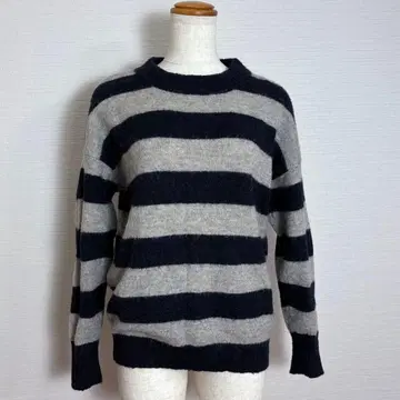 [백넘버] 보더 니트 크루넥 캐주얼 가을/겨울