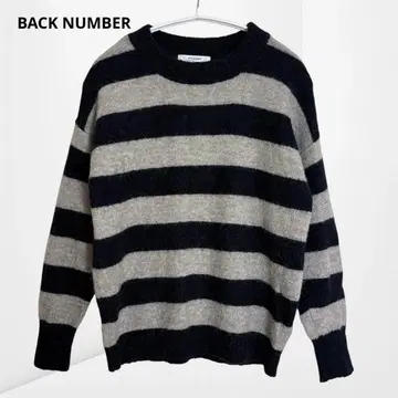 [백넘버] 보더 니트 크루넥 캐주얼 가을/겨울