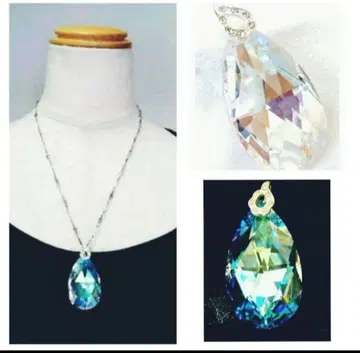 미사용 새상품 각인 특대형 스와로브스키 오로라색 탑만