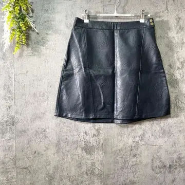 자라 베이직 미니 스커트 인조 가죽 스커트 심플 캐주얼 S