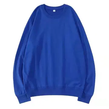 오버 사이즈 크루넥 맨투맨 파랑